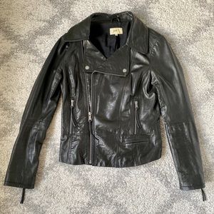 June Black Genuine Leather Jacket